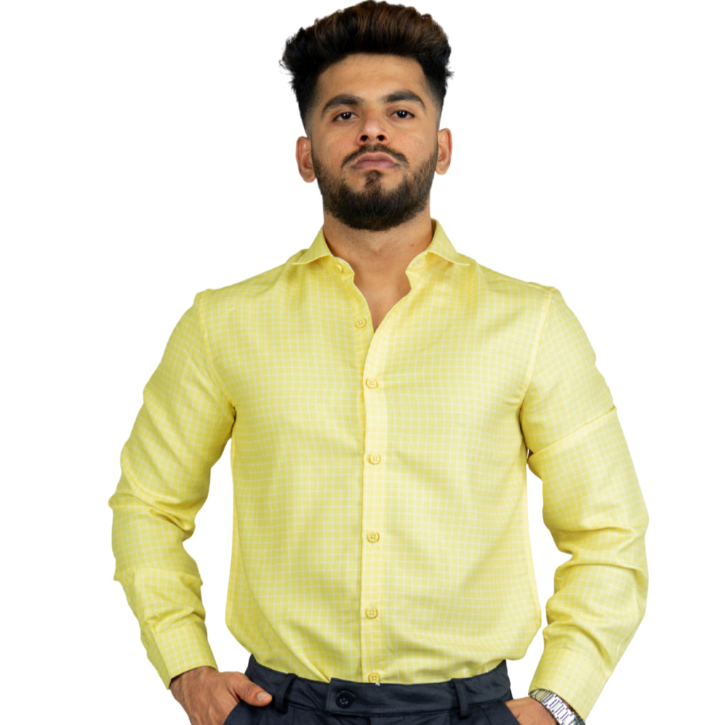 "Lemon Checkered Shirt"